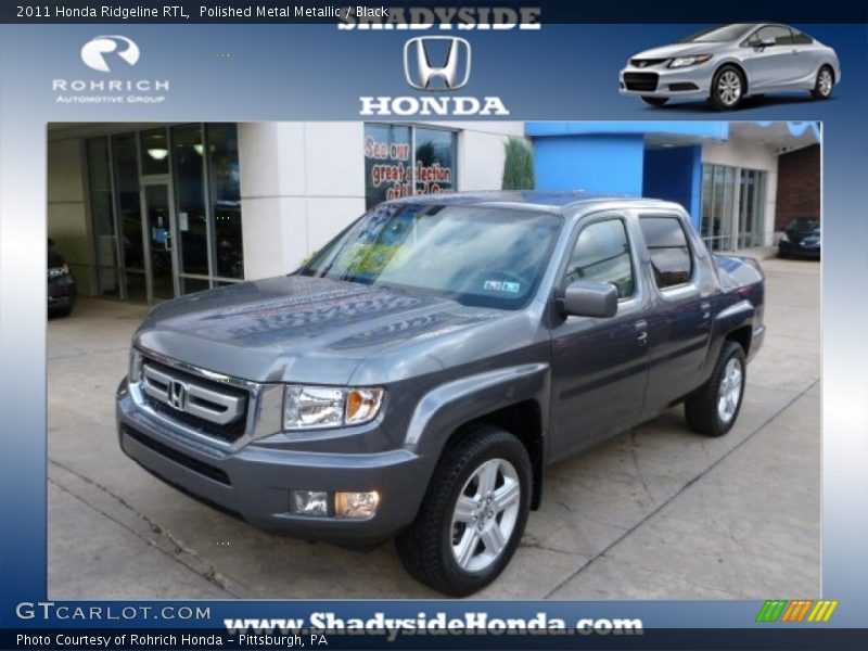 Polished Metal Metallic / Black 2011 Honda Ridgeline RTL