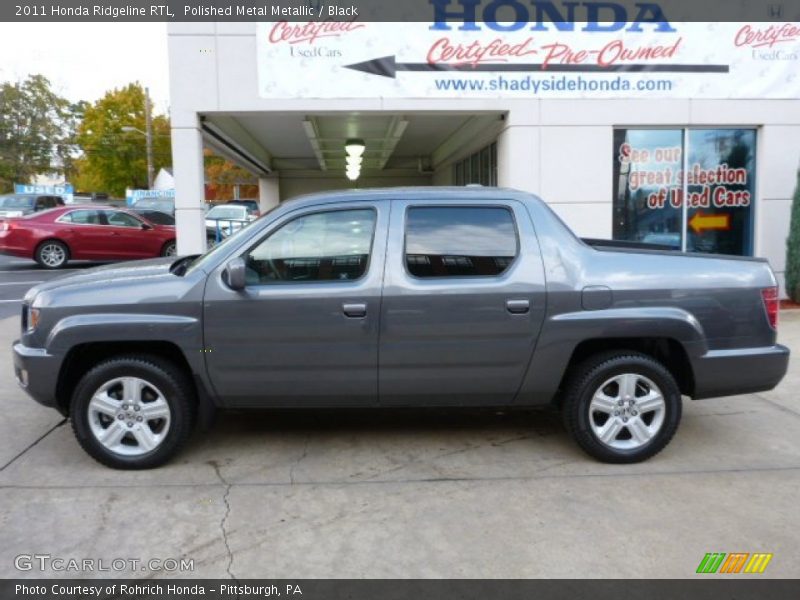 Polished Metal Metallic / Black 2011 Honda Ridgeline RTL