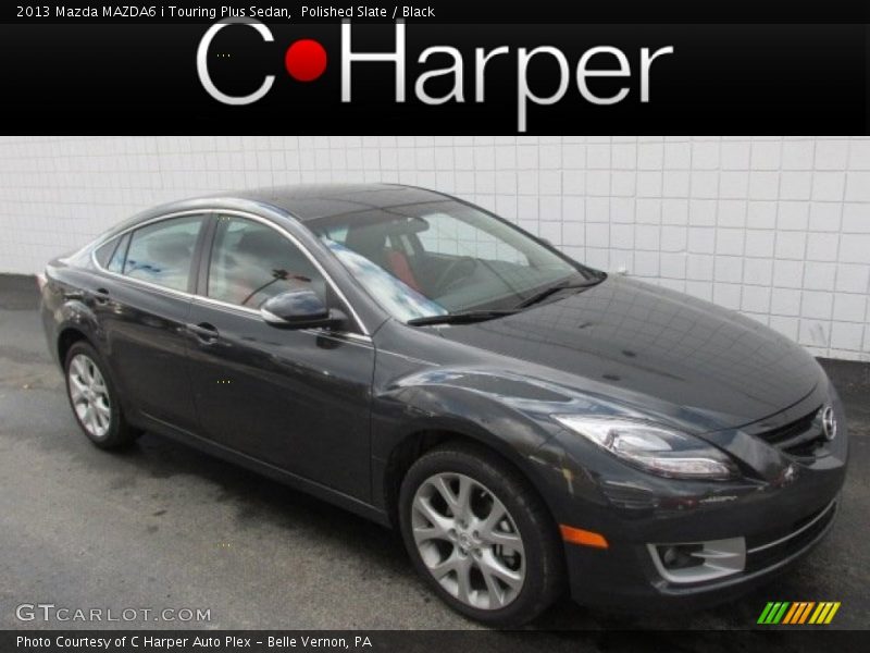 Polished Slate / Black 2013 Mazda MAZDA6 i Touring Plus Sedan