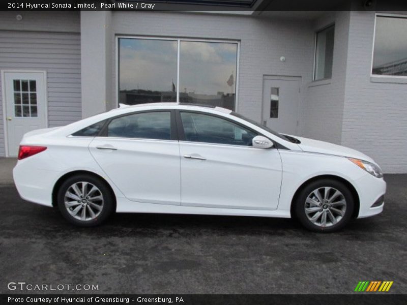 Pearl White / Gray 2014 Hyundai Sonata Limited