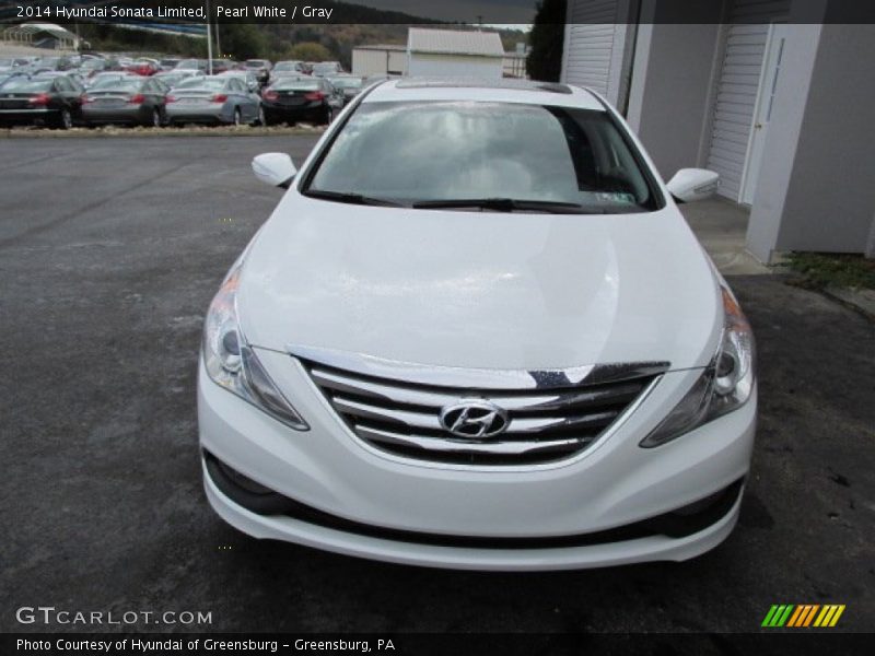 Pearl White / Gray 2014 Hyundai Sonata Limited
