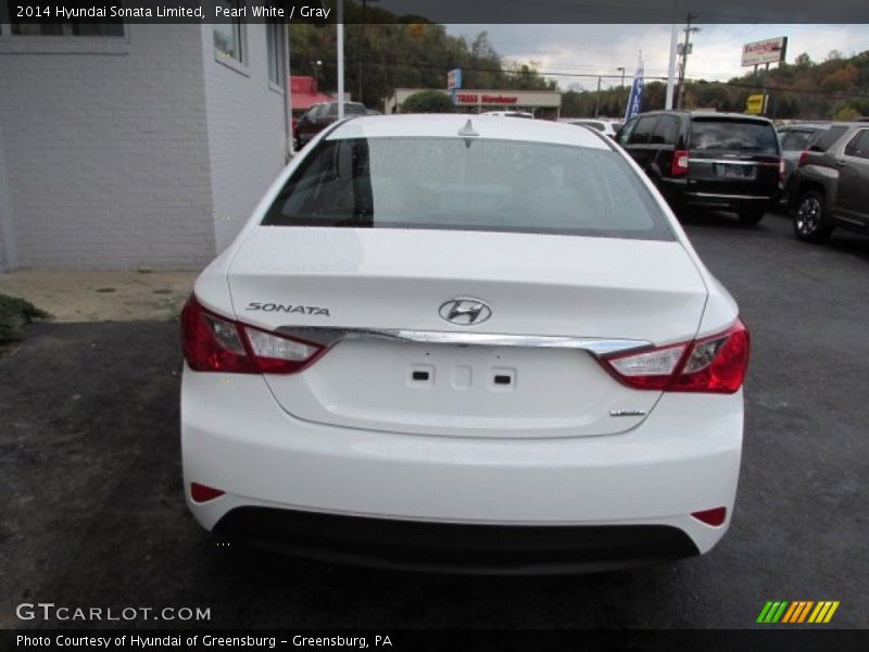 Pearl White / Gray 2014 Hyundai Sonata Limited