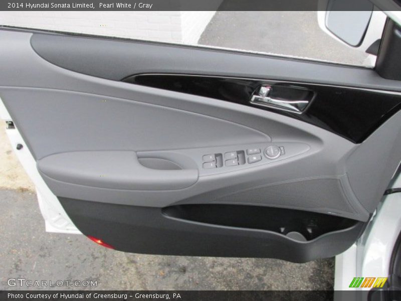 Pearl White / Gray 2014 Hyundai Sonata Limited