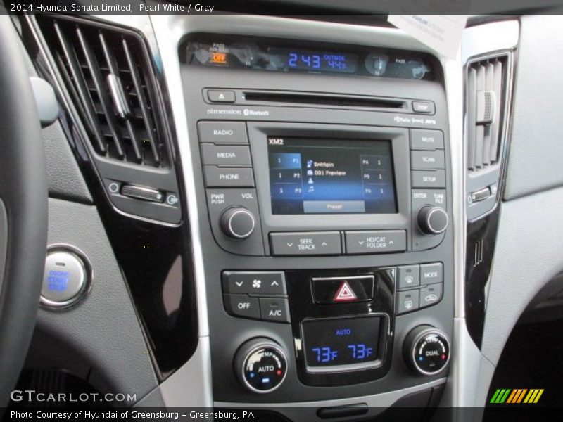 Pearl White / Gray 2014 Hyundai Sonata Limited
