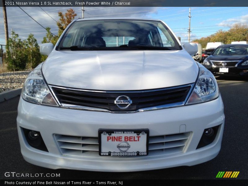 Fresh Powder White / Charcoal 2011 Nissan Versa 1.8 SL Hatchback