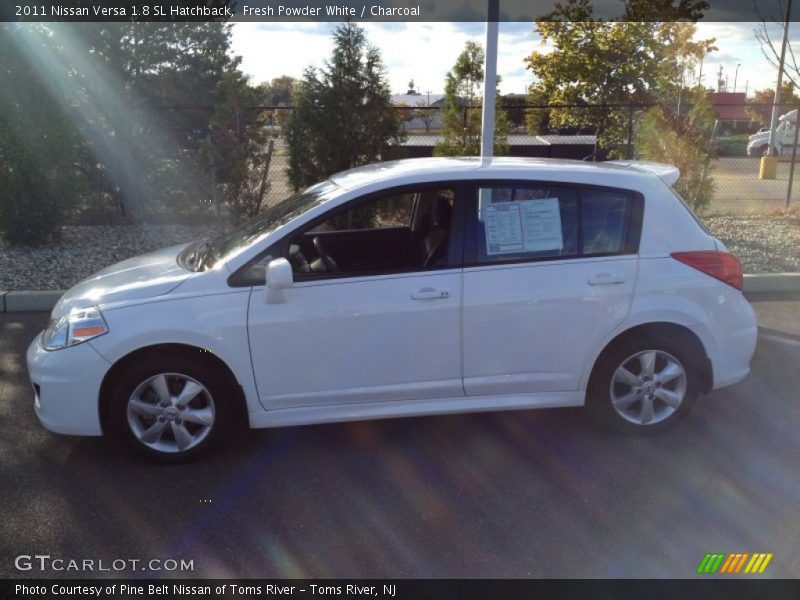Fresh Powder White / Charcoal 2011 Nissan Versa 1.8 SL Hatchback