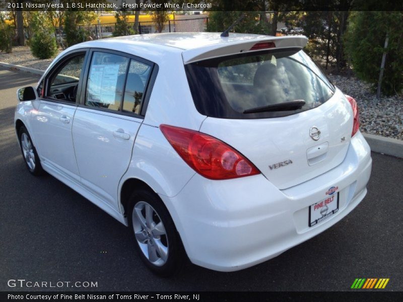 Fresh Powder White / Charcoal 2011 Nissan Versa 1.8 SL Hatchback
