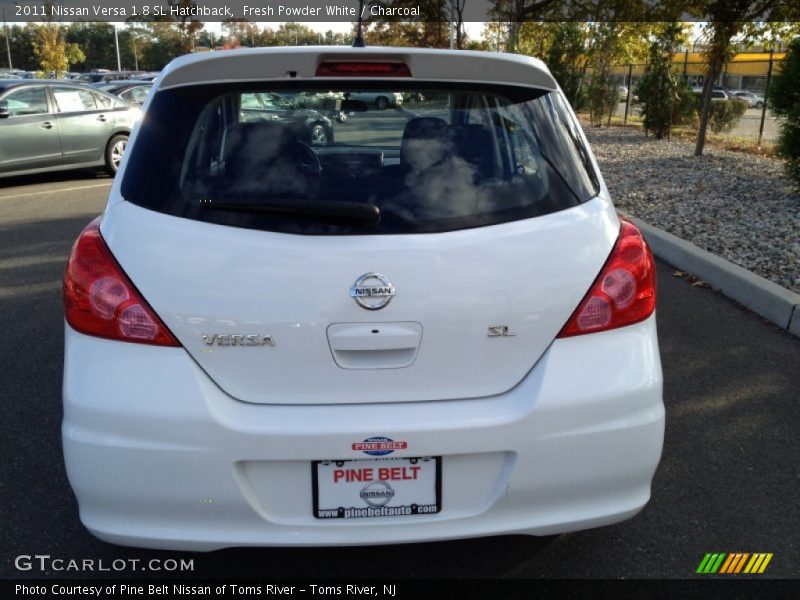 Fresh Powder White / Charcoal 2011 Nissan Versa 1.8 SL Hatchback