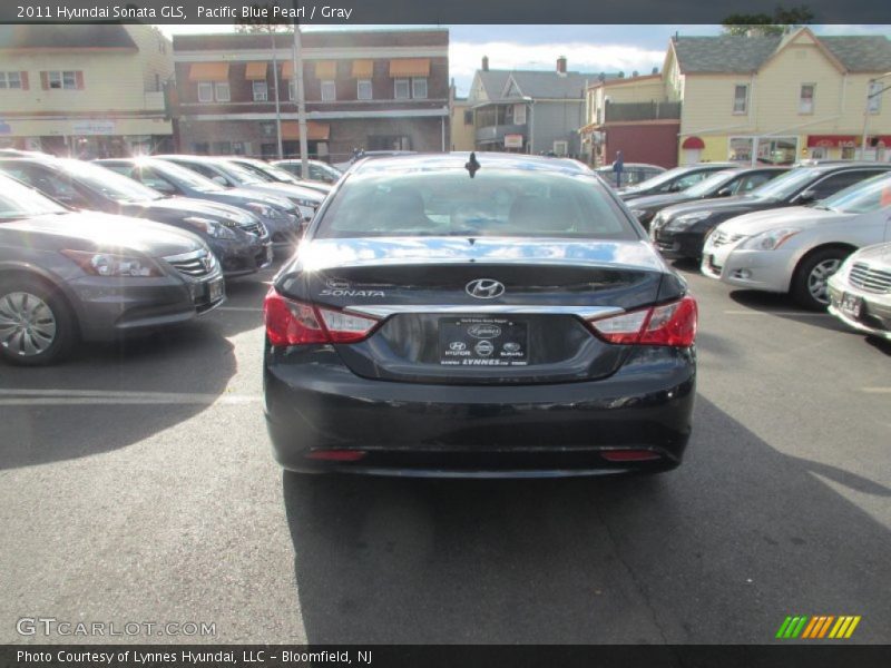Pacific Blue Pearl / Gray 2011 Hyundai Sonata GLS