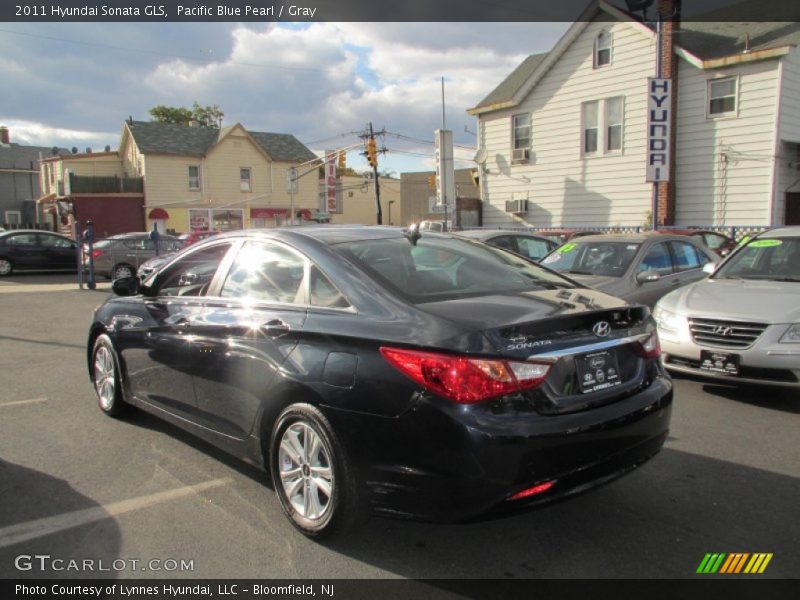 Pacific Blue Pearl / Gray 2011 Hyundai Sonata GLS