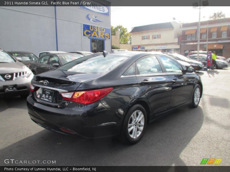 Pacific Blue Pearl / Gray 2011 Hyundai Sonata GLS