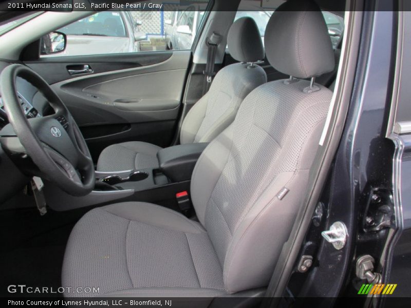 Pacific Blue Pearl / Gray 2011 Hyundai Sonata GLS