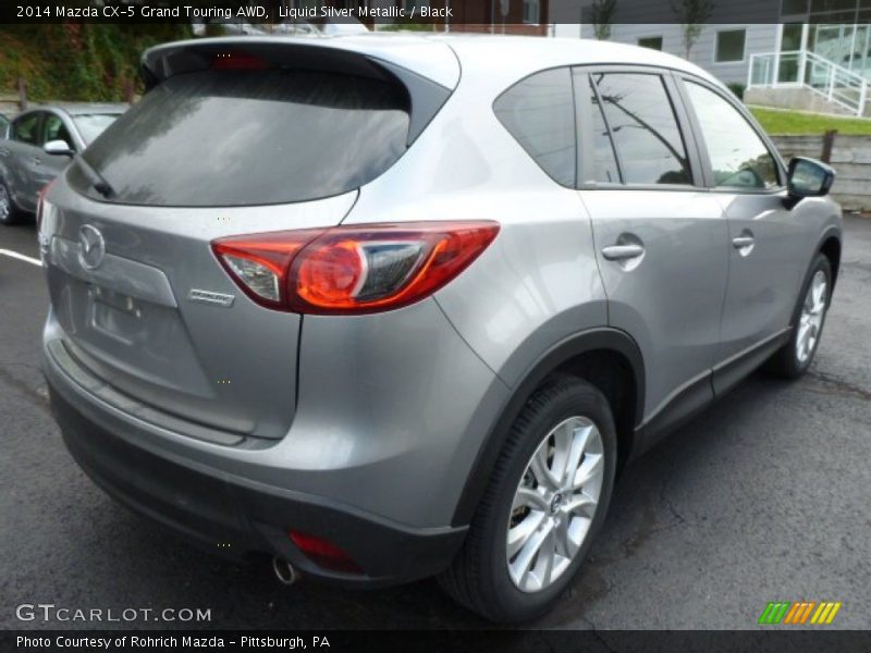 Liquid Silver Metallic / Black 2014 Mazda CX-5 Grand Touring AWD