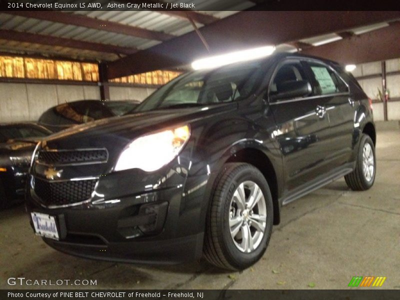 Ashen Gray Metallic / Jet Black 2014 Chevrolet Equinox LS AWD