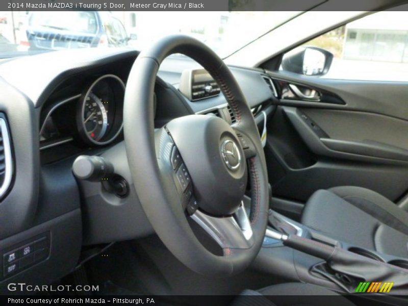 Meteor Gray Mica / Black 2014 Mazda MAZDA3 i Touring 5 Door