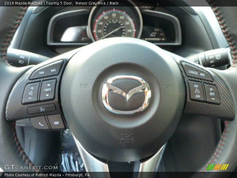Meteor Gray Mica / Black 2014 Mazda MAZDA3 i Touring 5 Door