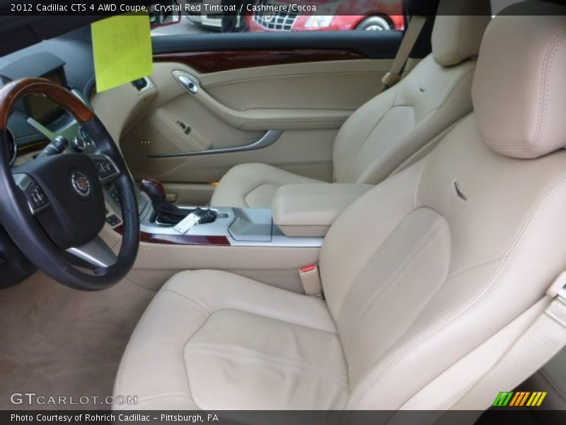 Front Seat of 2012 CTS 4 AWD Coupe