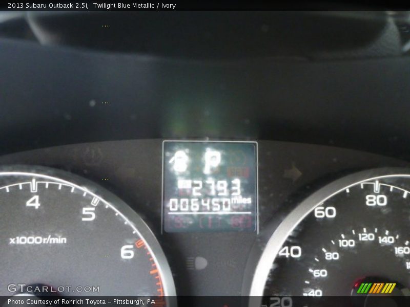Twilight Blue Metallic / Ivory 2013 Subaru Outback 2.5i