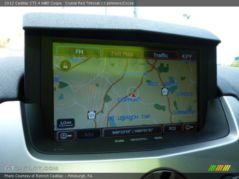 Navigation of 2012 CTS 4 AWD Coupe