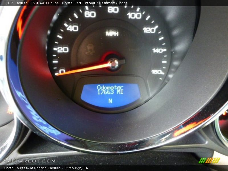 Crystal Red Tintcoat / Cashmere/Cocoa 2012 Cadillac CTS 4 AWD Coupe