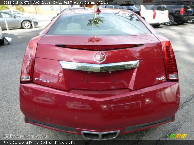 Crystal Red Tintcoat / Cashmere/Cocoa 2012 Cadillac CTS 4 AWD Coupe