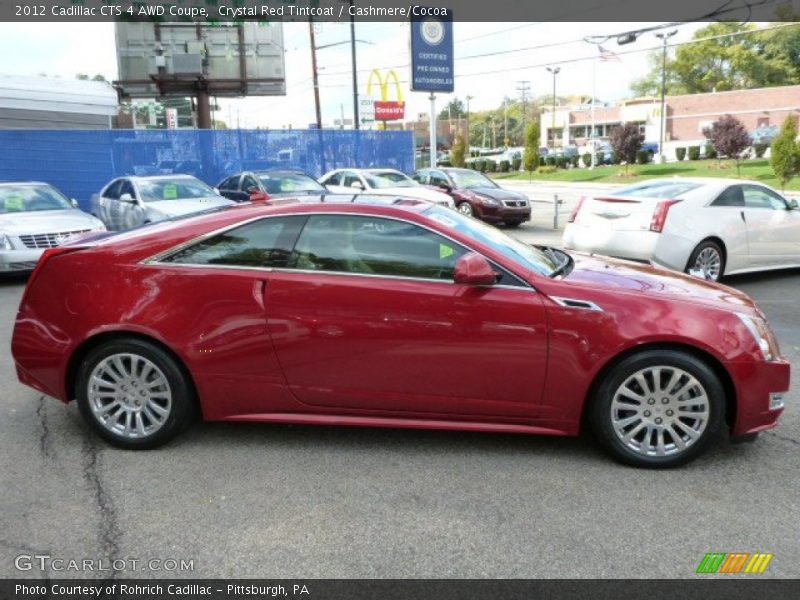 Crystal Red Tintcoat / Cashmere/Cocoa 2012 Cadillac CTS 4 AWD Coupe