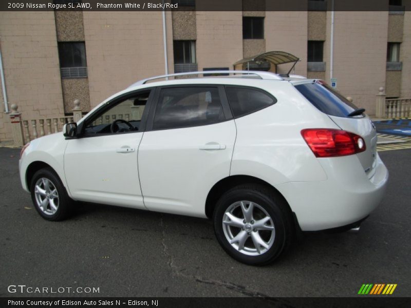 Phantom White / Black/Red 2009 Nissan Rogue SL AWD