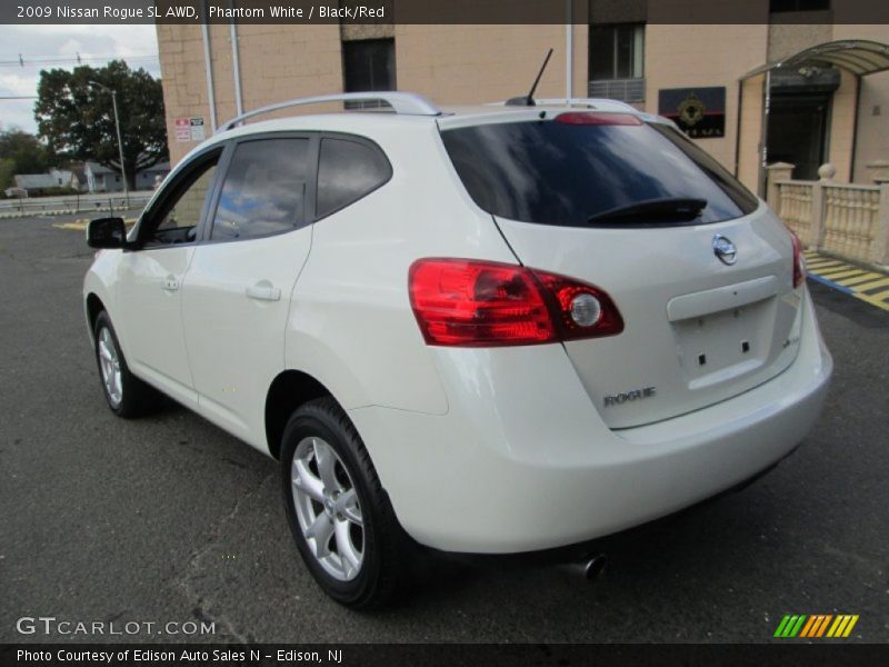 Phantom White / Black/Red 2009 Nissan Rogue SL AWD