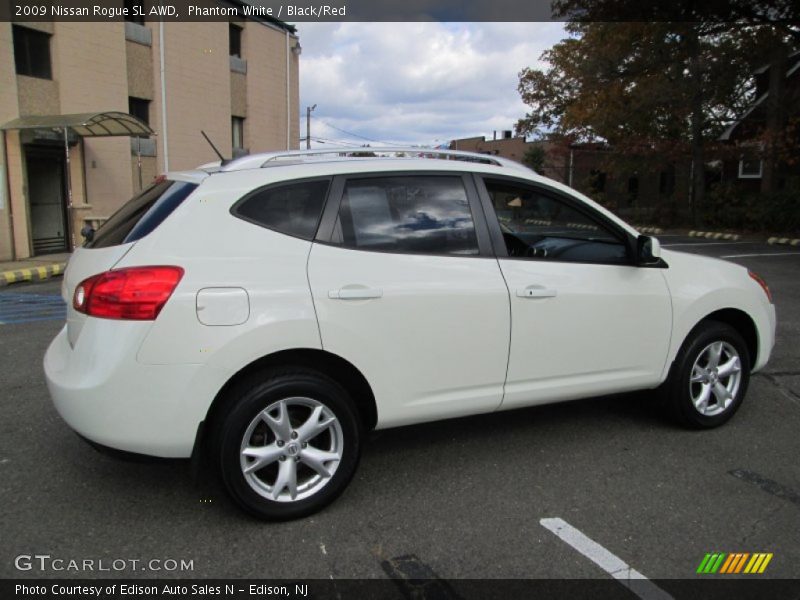 Phantom White / Black/Red 2009 Nissan Rogue SL AWD