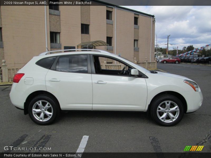 Phantom White / Black/Red 2009 Nissan Rogue SL AWD