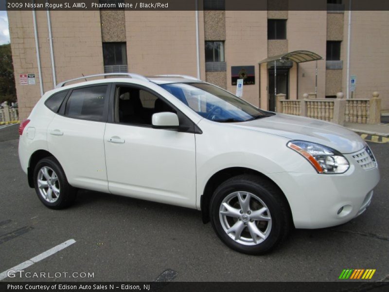 Phantom White / Black/Red 2009 Nissan Rogue SL AWD