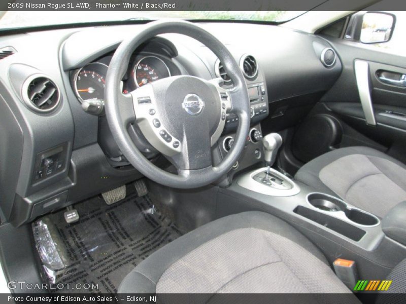 Phantom White / Black/Red 2009 Nissan Rogue SL AWD