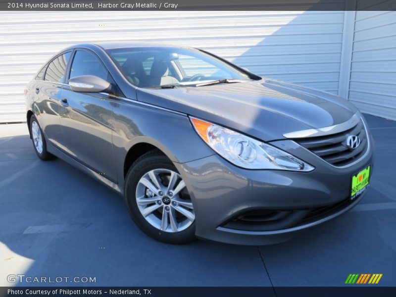 Harbor Gray Metallic / Gray 2014 Hyundai Sonata Limited