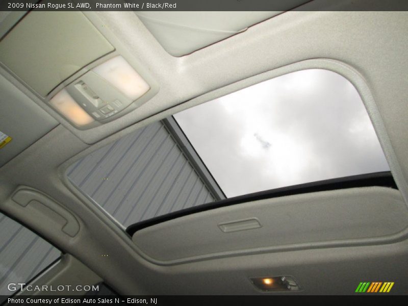 Phantom White / Black/Red 2009 Nissan Rogue SL AWD
