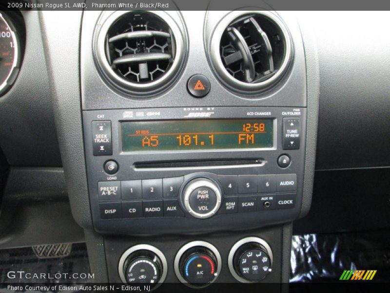 Phantom White / Black/Red 2009 Nissan Rogue SL AWD