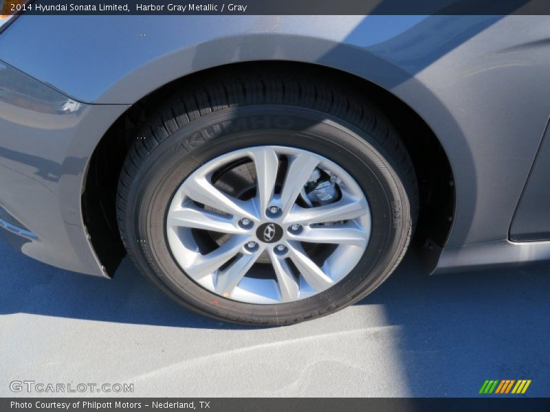 Harbor Gray Metallic / Gray 2014 Hyundai Sonata Limited