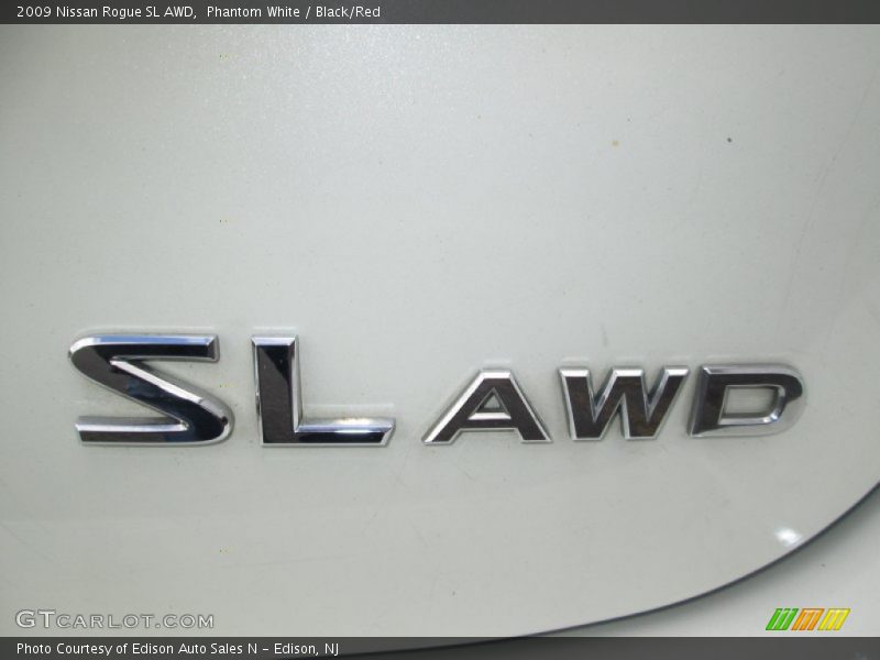 Phantom White / Black/Red 2009 Nissan Rogue SL AWD