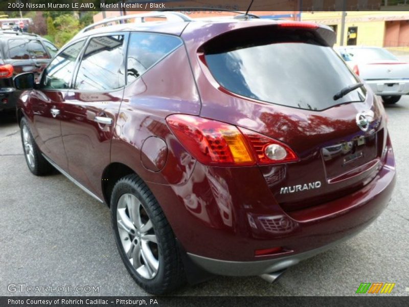 Merlot Metallic / Black 2009 Nissan Murano LE AWD
