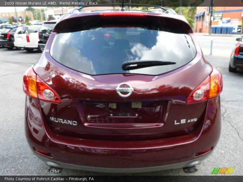 Merlot Metallic / Black 2009 Nissan Murano LE AWD