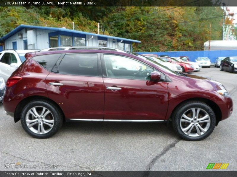 Merlot Metallic / Black 2009 Nissan Murano LE AWD