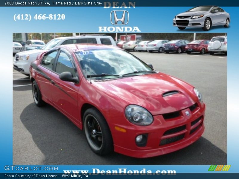Flame Red / Dark Slate Gray 2003 Dodge Neon SRT-4