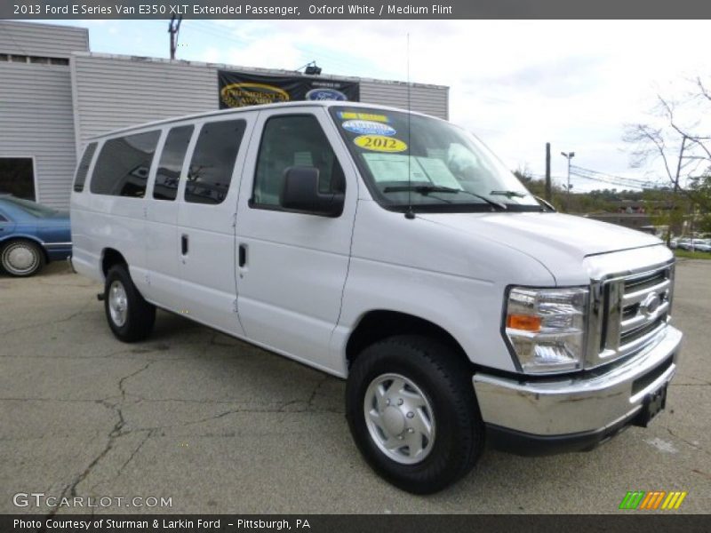 Oxford White / Medium Flint 2013 Ford E Series Van E350 XLT Extended Passenger