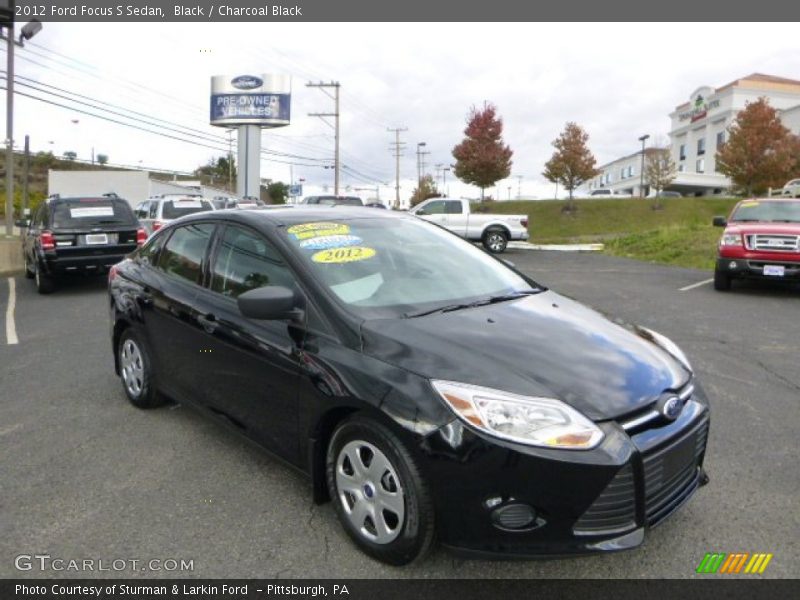 Black / Charcoal Black 2012 Ford Focus S Sedan