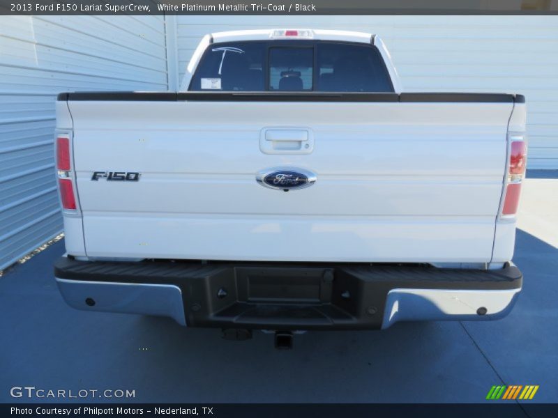 White Platinum Metallic Tri-Coat / Black 2013 Ford F150 Lariat SuperCrew