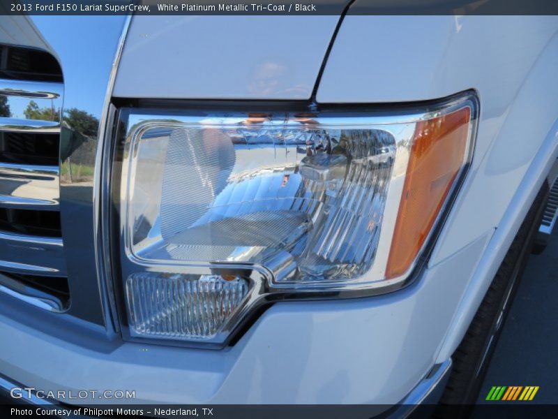 White Platinum Metallic Tri-Coat / Black 2013 Ford F150 Lariat SuperCrew