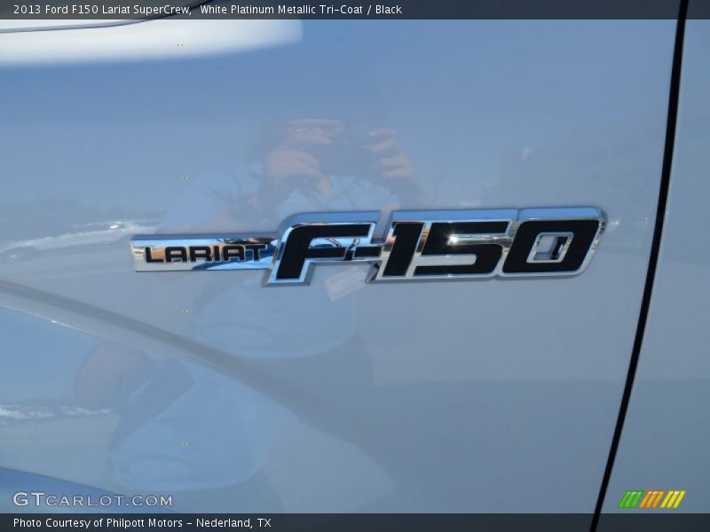 White Platinum Metallic Tri-Coat / Black 2013 Ford F150 Lariat SuperCrew