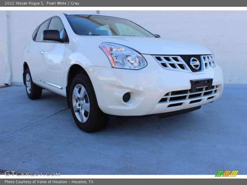 Pearl White / Gray 2012 Nissan Rogue S