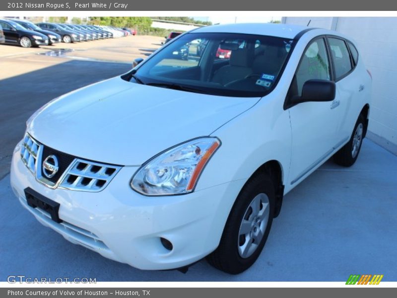Pearl White / Gray 2012 Nissan Rogue S