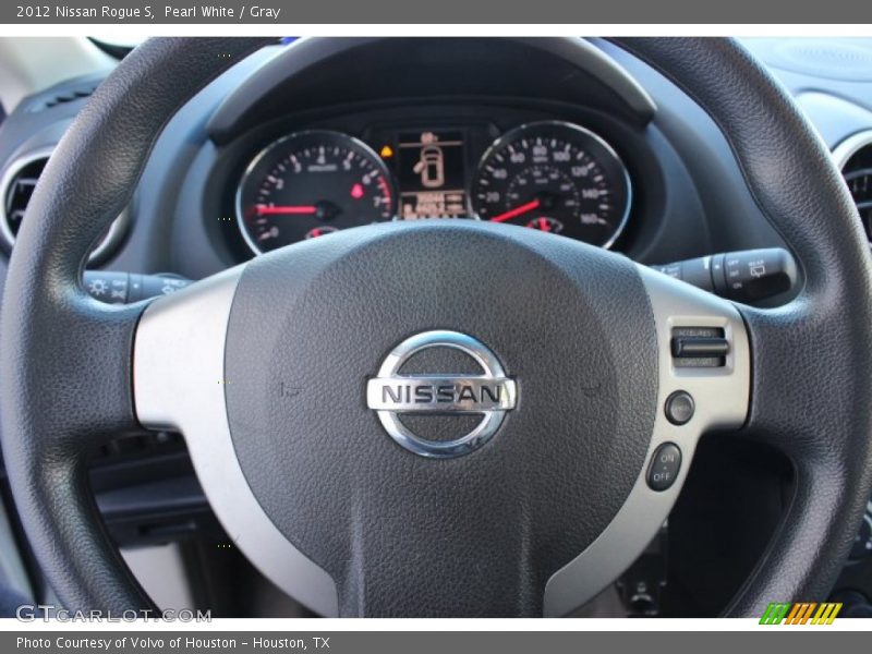 Pearl White / Gray 2012 Nissan Rogue S