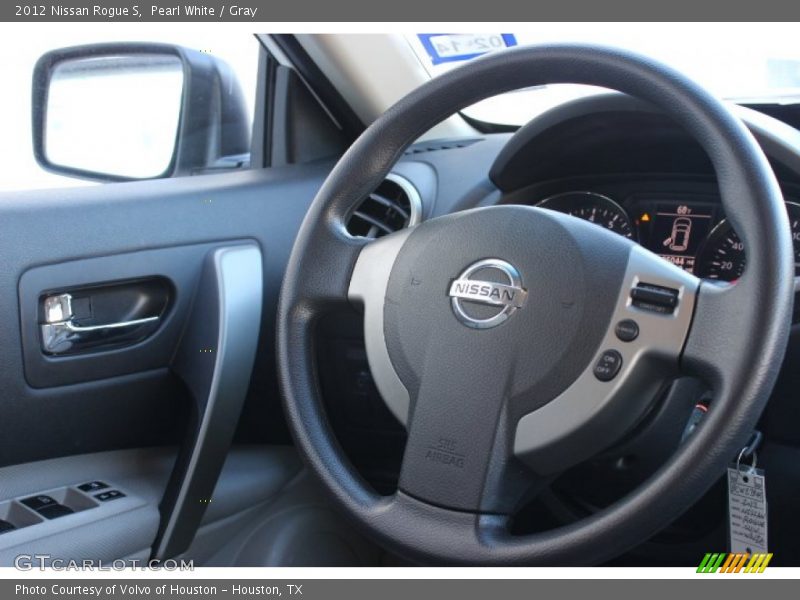 Pearl White / Gray 2012 Nissan Rogue S